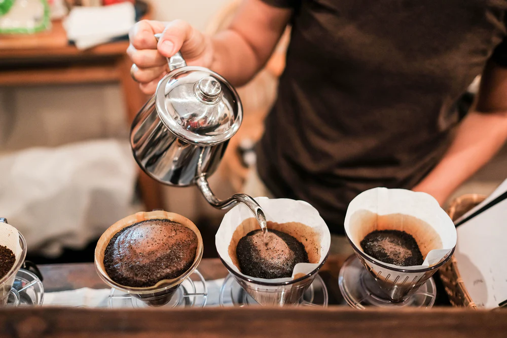 Brewed coffee made with simple tools