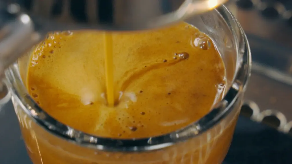 A beautiful layer of crema on espresso