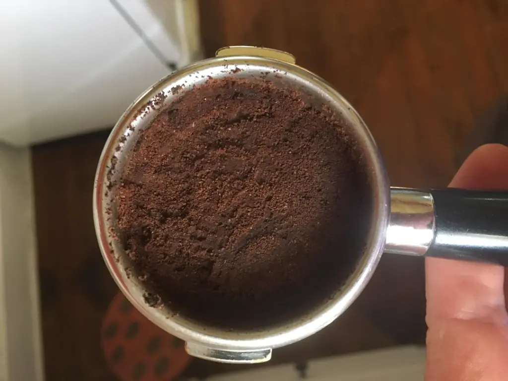 Espresso puck is the compressed coffee grounds left over after making a shot of espresso