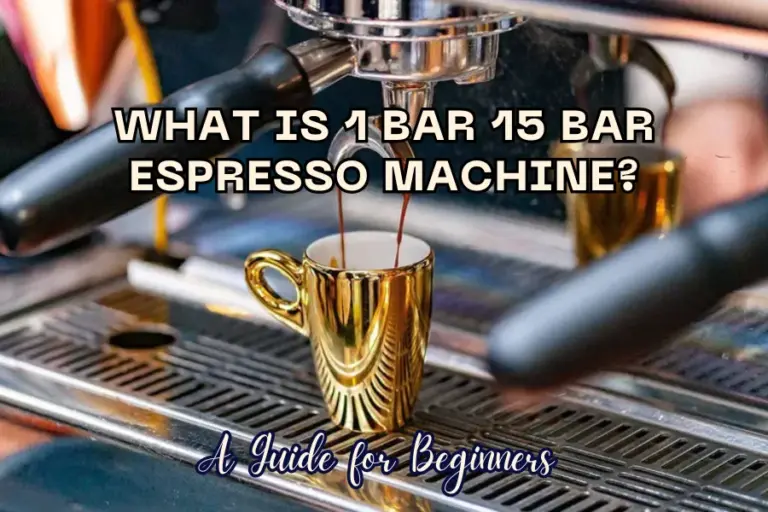 What Is 1 Bar 15 Bar Espresso Machine A Guide for Beginners