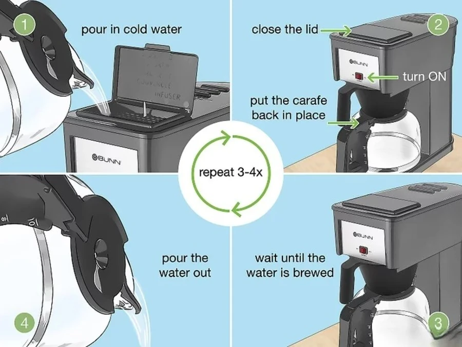 Water cleansing can eliminate the vinegar smell inside